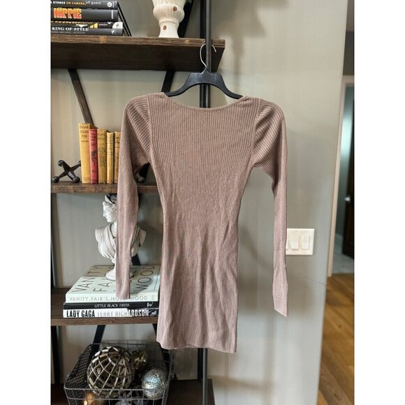 Bec + Bridge Riviera Knit Long Sleeve Mini Dress Silt Womens Size US 6 - Picture 4 of 8